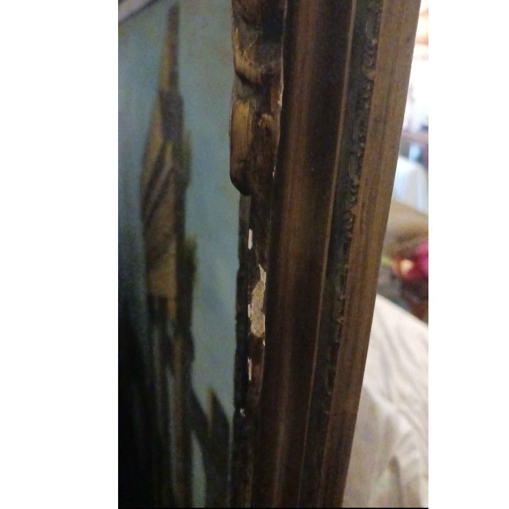 2 Antique Framed Oil Paintings Roman Ruins In the manner of Giuseppe DeSimone - Picture 7 of 8